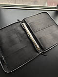 Шкіряна папка для сімейних документів чорна, фото 2