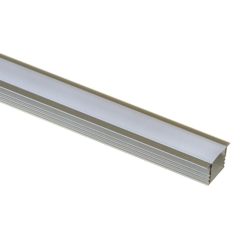 Профиль алюминиевый LED врезной глубокий 12мм без покрытия матовый ...