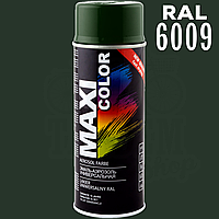 Краска (эмаль) универсальная Maxi Color, 400 мл Аэрозоль Пихтовый зеленый (RAL 6009)