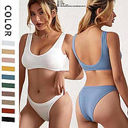 Комплект нижньої білизни (топ + трусики сліп) Beisdanna Коричневий, фото 2