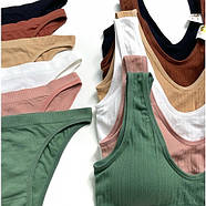 Комплект нижньої білизни (топ + трусики сліп) Beisdanna Коричневий, фото 3