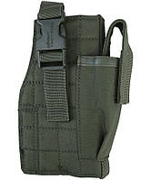 Кобура военная под пистолет KOMBAT UK Molle Gun Holster with Mag Pouch оливковый KU_22