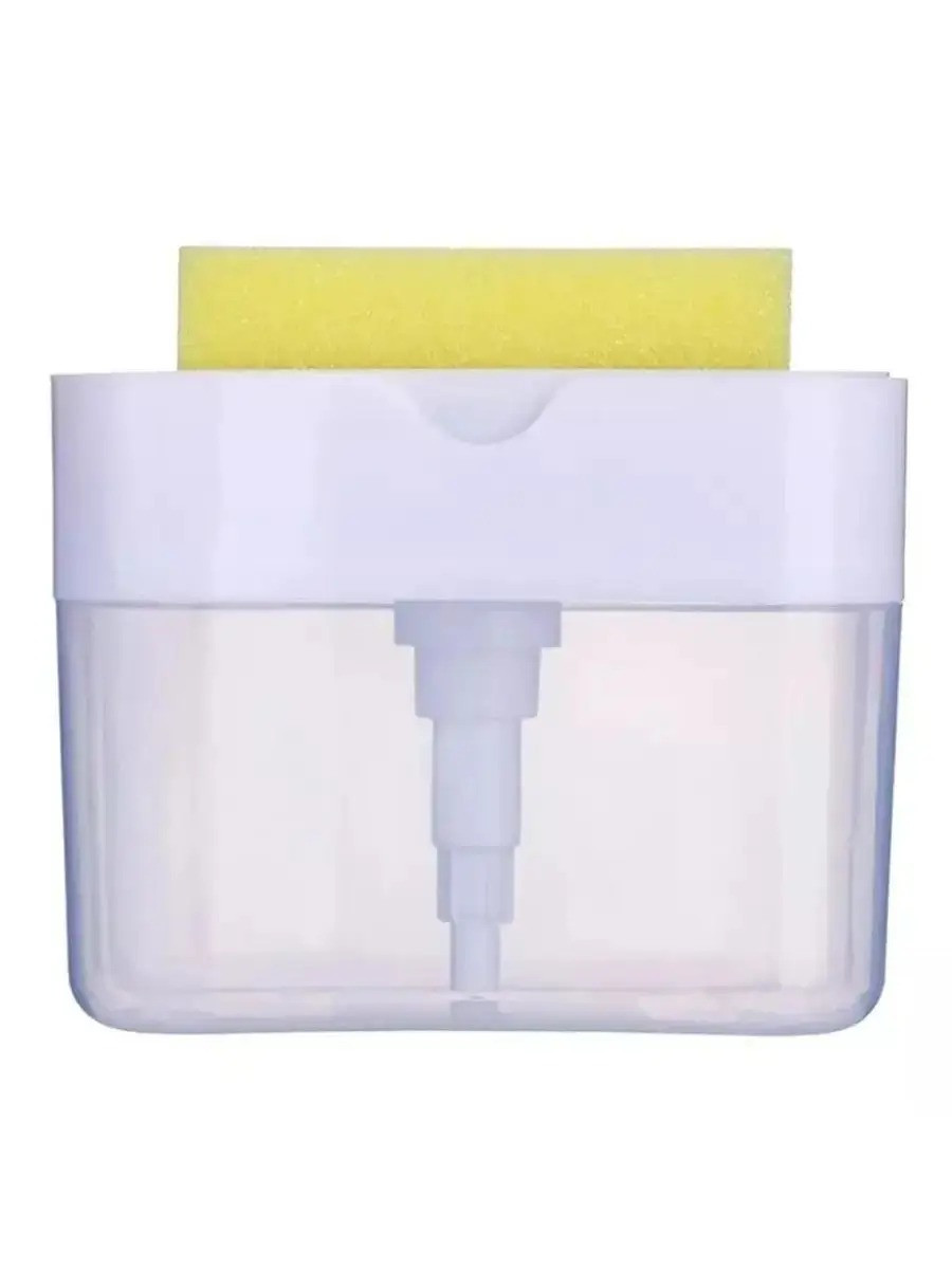 Дозатор для миючого засобу Wellamart з губкою (7954), фото 1