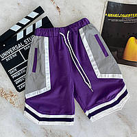 Спортивные шорты для мальчика со светоотражателями Фиолетовые GS-366 GAODIJIE, Фиолетовый, Для мальчиков,