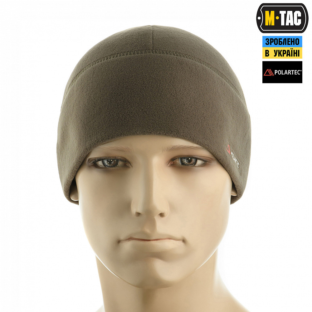 Шапка тактическая зимняя теплая M-Tac Watch Cap флис Light Polarteс L оливковый GL_55 - фото 2 - id-p1752157961