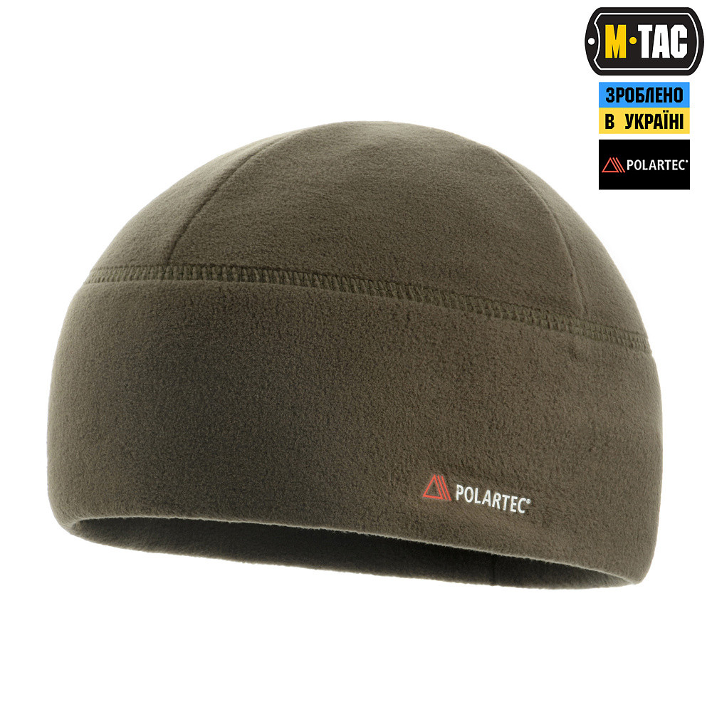 Шапка тактическая зимняя теплая M-Tac Watch Cap флис Light Polarteс L оливковый GL_55 - фото 3 - id-p1752157961