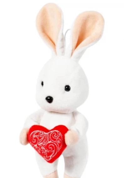 М'яка іграшка Зайчик Bunny білий, 21 см
