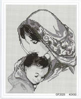 Набор Алмазная мозаика вышивка (квадратные стразы, полная выкладка, без подрамника) "Мадонна с младенцем"