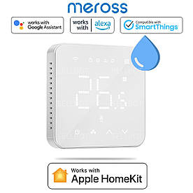 Розумний термостат для котла, водяної теплої підлоги Meross Smart Wi-Fi Thermostat (MTS200BHK) Apple HomeKit
