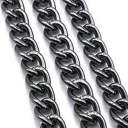 Ланцюг Фурнітура 15х11 мм Черний Ціна за 1 метр.