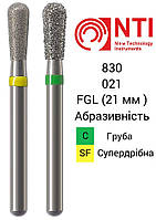 830L-021-FG NTI Бор Алмазный грушевидный ( груша ) для турбинного наконечника 830L.314.021
