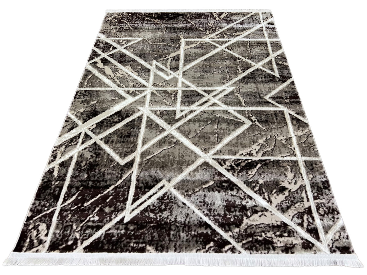 240 x 340 см Galya 4035 коричневий килим на підлозі у вітальні або спальні.