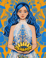 Розмальовки за номерами Ідейка Золота квітка ©mosyakart (KHO2586) 40 х 50 см