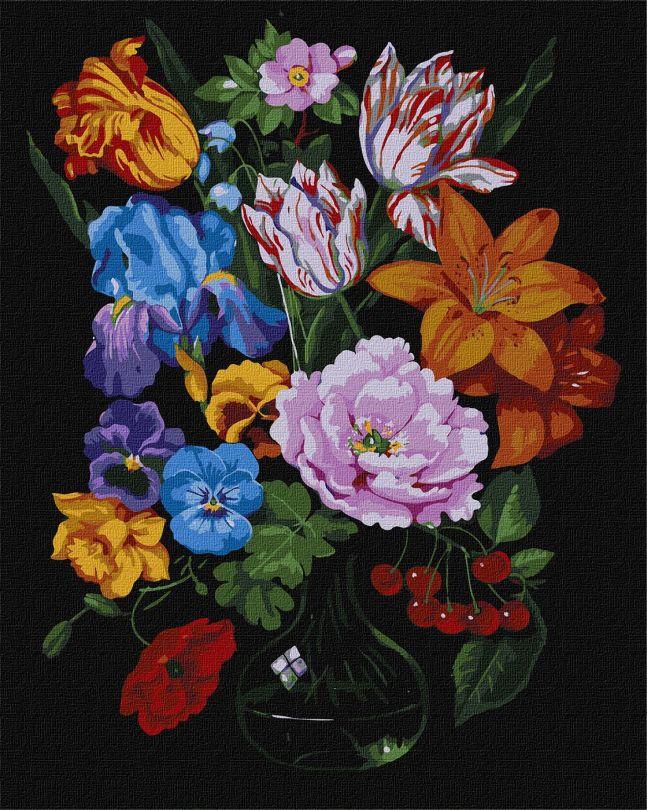 Картина за номерами Ідейка Букет із вишнями ©kovtun_olga_art (KHO3221) 40 х 50 см