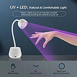 UV/LED лампа для сушіння нігтів, гелевих тіпс Lotus YXWOO5 (На акумуляторі 1500 mAh та USB), 24 Вт., фото 4