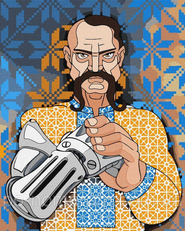 Акційна Картина за номерами Ідейка Український кіборг ©mosyakart (KHO2594) 40 х 50 см, фото 1