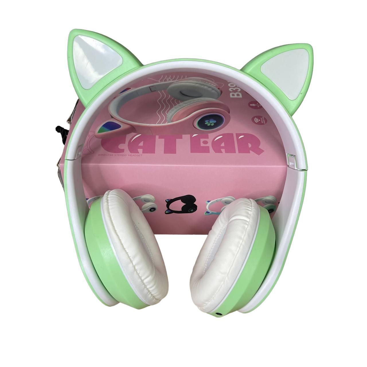 Навушники дитячі Cat Ear В39М з радіо і блютуз м'ятний