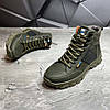 Чоловічі тактичні берці демісезонні хакі з гербом, військові черевики ЗСУ весна осінь армійські, розмір 40 41 42 43 44 45, фото 5
