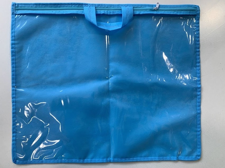 Упаковка для домашнього текстилю, подушки (40х46 см, ПВХ 90, блакитна, 10 шт/упаковка)