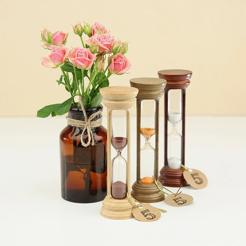 Годинник пісочний у дерев'яному корпусі, фото 1