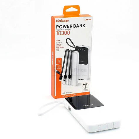 Power bank Linkage LKP-24 10000mAh, Black/White, Blister BF, фото 1