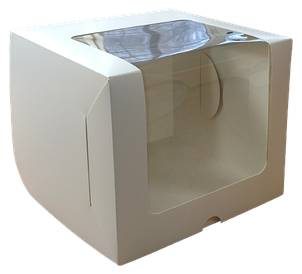 Коробка 25*25*20 см для торта мілована вікном