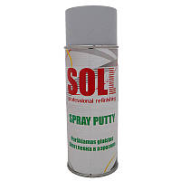 Распыляемая шпатлевка в аэрозоле SOLL Spray Putty 400мл (серая) S700023