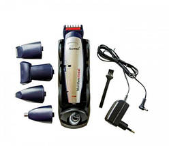 Набір для стрижки волосся Kemei LFQ-KM-560 3 Вт акумуляторна машинка бритва і триммер 6 в 1, фото 4