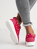 Кросівки жіночі весняно-літні текстильні рожеві пудрові яскраві, фото 7