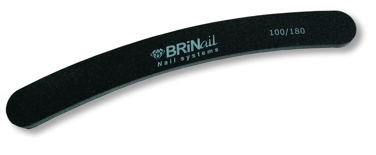 Пилка для нігтів Бумеранг чорна 100\180 BRINail