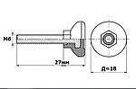 М6х27; D-18мм / Регульована Опора