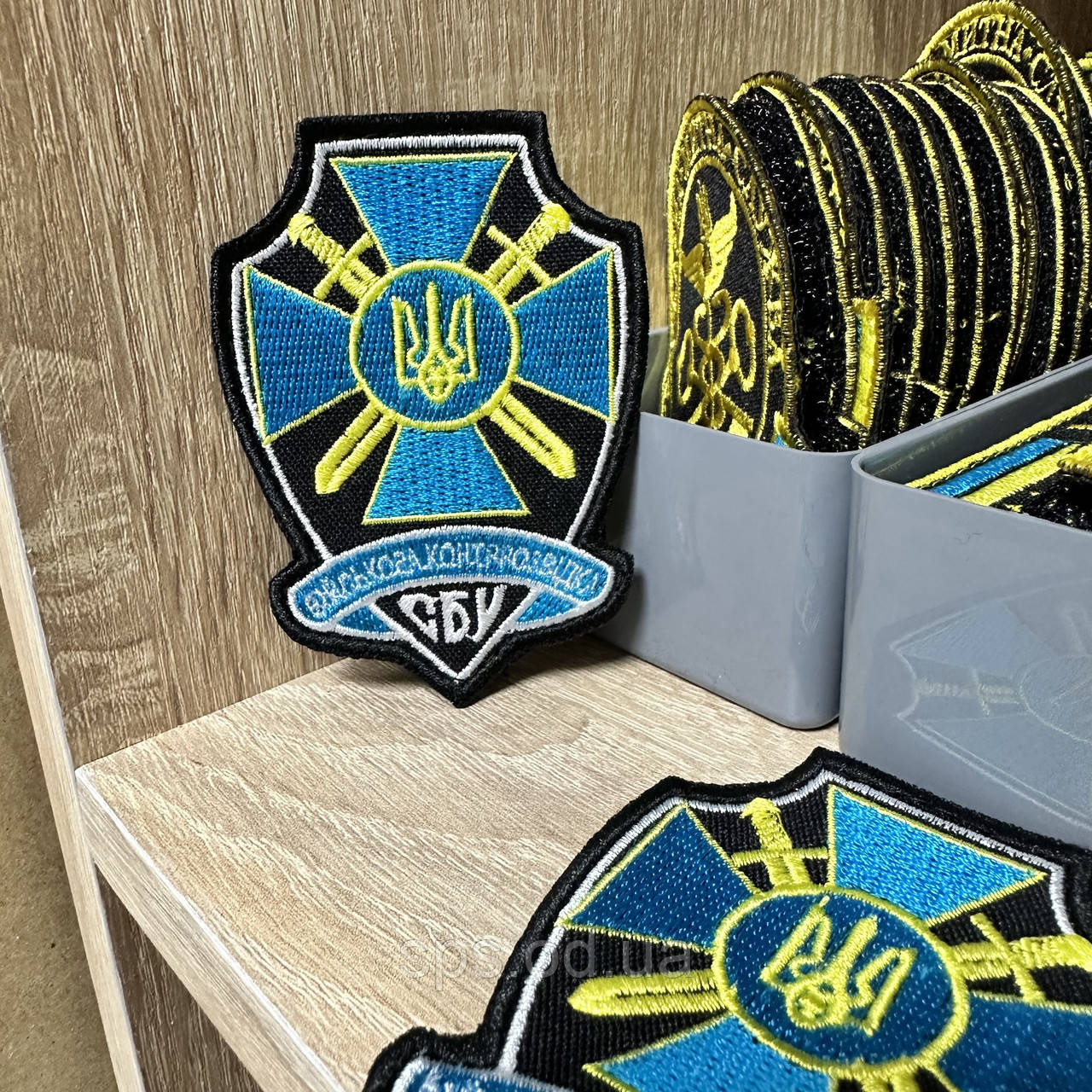 №190 Шеврон "Військова контррозвідка СБУ" синьо-жовті кольори 9 см
