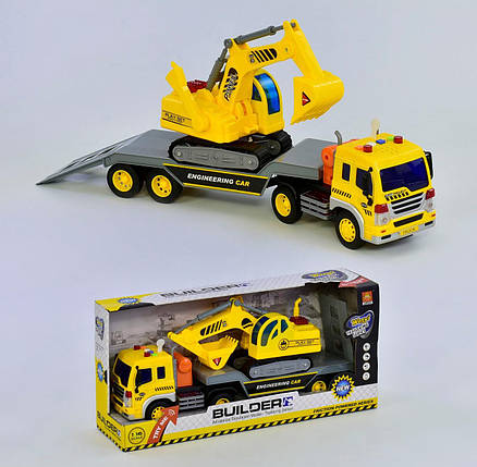 WY 570 A Трейлер музичний, інерція, світло, іграшка в коробці, фото 1