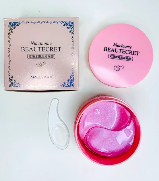 Патчі гідрогелеві Images Niacinome Red Algae Moisturizing Eye Mask з ніацинамідом та водоростями FamousCare 60 шт