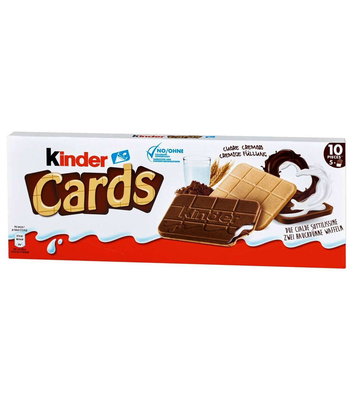 Печиво Kinder Cards 5шт, 128г