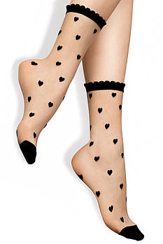 Шкарпетки з сердечками 20ден  Lores Cuori 20 чорного та бежевого кольорів універсального розміру