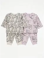 Пижама флисовая Disney baby at George 62/68, 68/74см
