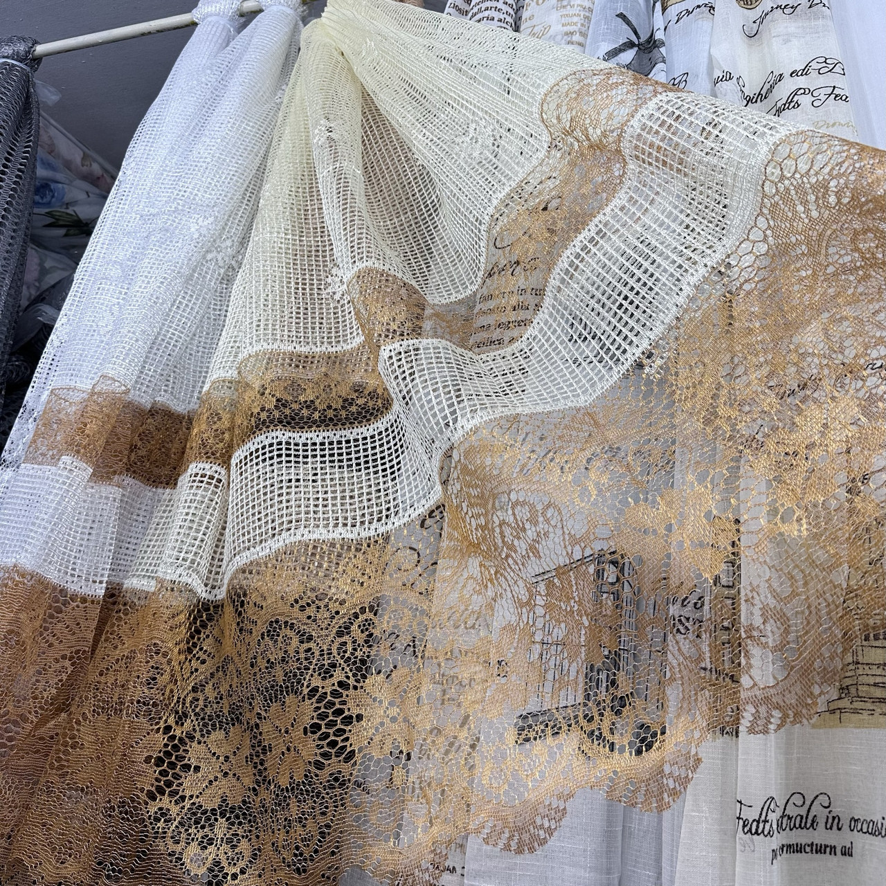 Тюль сітка коротка №090 1,50 м для кухні, віранди, коридору