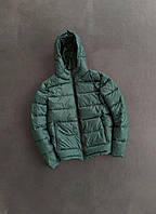 Мужская куртка демисезонная зеленая весенняя осенняя до -5*С | Утепленная ветровка стеганая мужская (Bon)