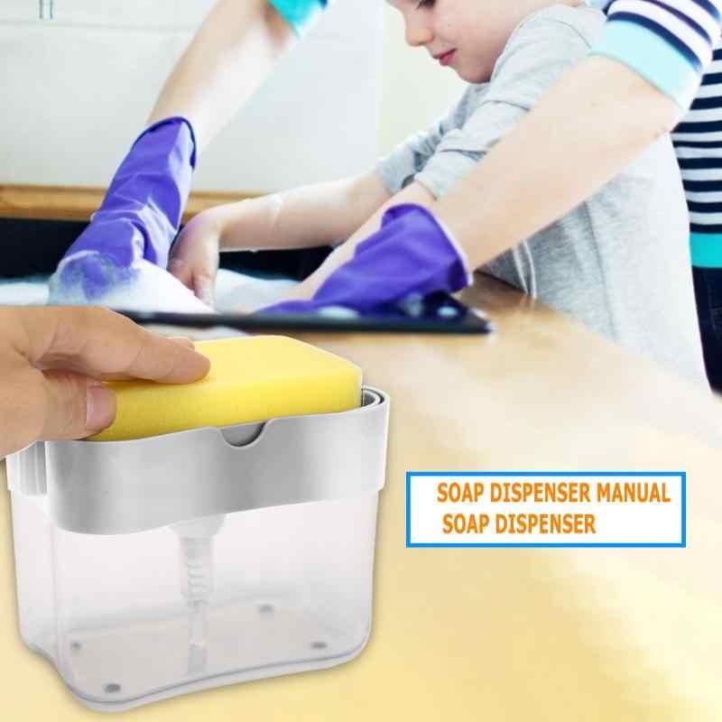 Органайзер для мочалок с мыльницей и дозатором нажимная Soap Pump Sponge Caddy TRE - фото 4 - id-p1752229743
