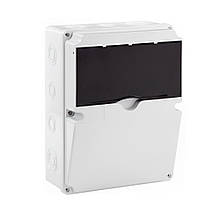 Корпус (щит) на 13 модулів та 4 силові роз'єми 380x280x130мм IP54 TAKEL