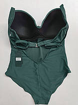 ОПТ Суцільний купальник для повних Z.Five 55376 зелений на 50 52 54 56 58 розмір, фото 4