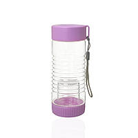 Пляшка пластикова 450ml із заварником для ягід, шматочків фруктів колір фіолетовий TRE