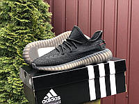 Женские легкие кроссовки сетка Adidas Yeezy Boost черные ,адидас изи буст 36 37