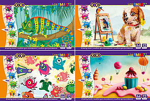 Альбом для малювання А4, 12 аркушів 100 г/м2, на скобі, Smart Line