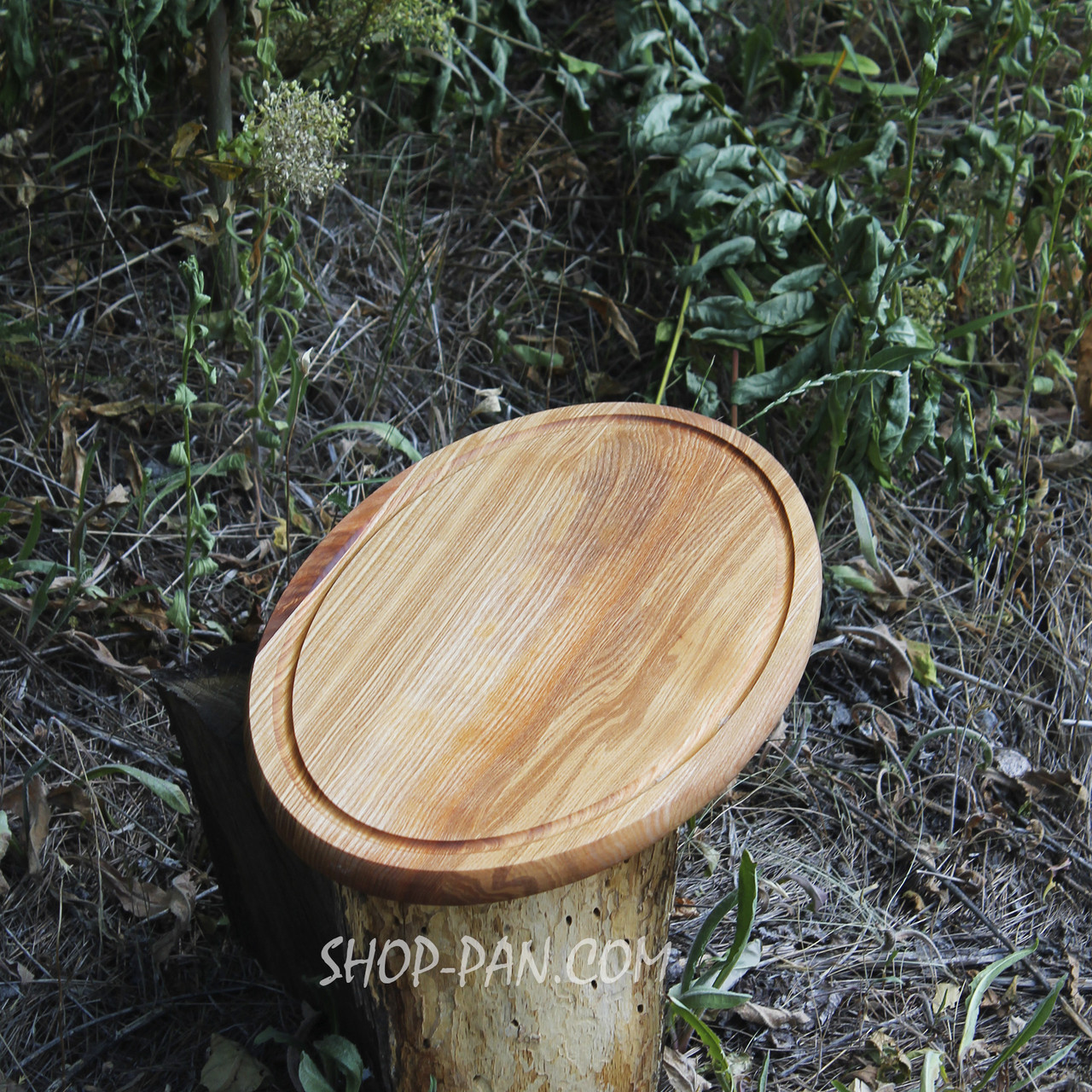 Кухонна дошка для подачі страв 25х40 см, овальна, двостороння, фото 1