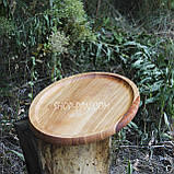 Кухонна дошка для подачі страв 25х40 см, овальна, двостороння, фото 4