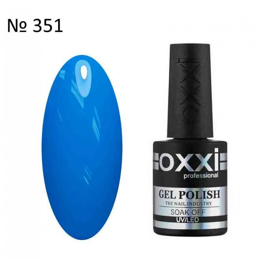 Гель лак OXXI №351 блакитний, 10 мл, фото 1