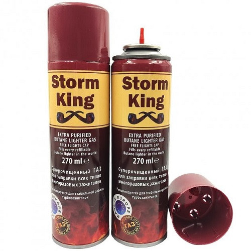 Газ для заправки запальничок суперочищений Storm King 270ml