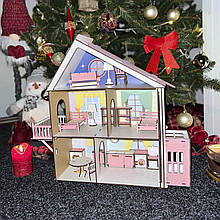 Ляльковий будиночок для LOL із кольоровими стінами, ліфтом і меблями в подарунок